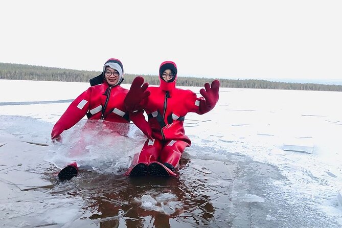 Arctic Day with Ice Fishing and Floating - Morning Pickup in Central Rovaniemi: Less Stress, More Time Outside