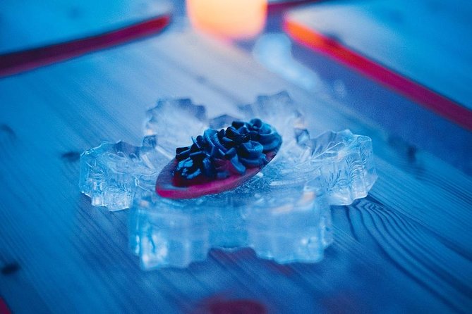 Arctic Snow Castle Visit with Lappish Dinner - Small Group Tour - Dinner inside an ice restaurant: your three-course Arctic meal