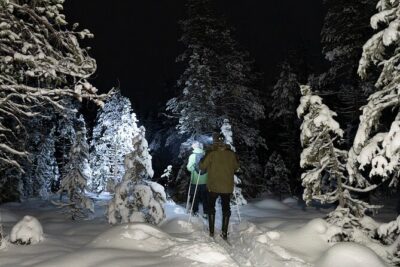 Evening Ski Trek to the Wilderness - Extra Small group - Meeting point, pickup, and how the 5 hours breaks down