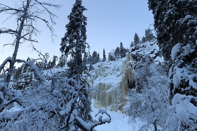 Korouoma national park and frozen waterfalls hiking tour - What to wear: overalls and boot choices can make or break it