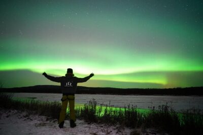 Reflections of the Northern Lights - Forest Viewpoint Under the Stars: Your Main Waiting Game