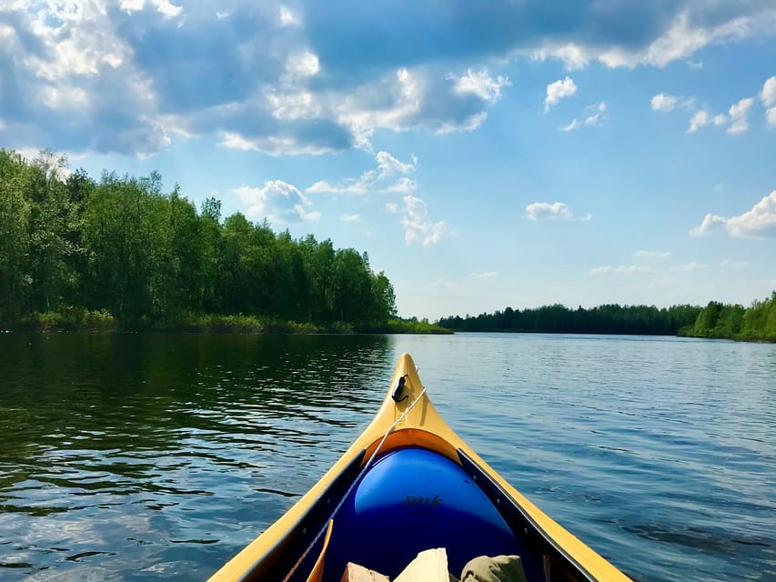 Rovaniemi: All-Day Canoe Adventure - The Halfway Reset: Finnish Snack, Hot Drinks, and Fire by Flint and Steel
