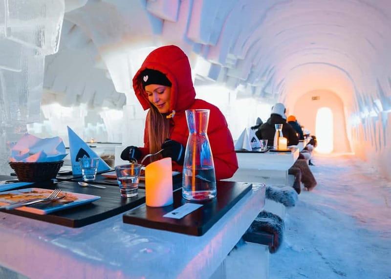Rovaniemi: Ice Restaurant Dinner with Snow Sauna & jacuzzi - Booking checklist: how to get the best experience