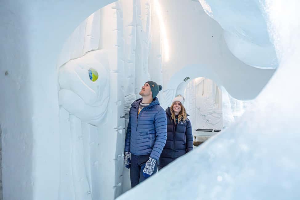 Rovaniemi: Ice sculpting experience - Lakeside kick sledding and tobogganing: the extra winter hit