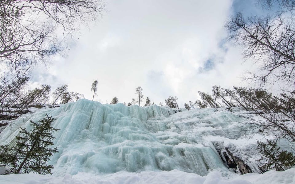 Rovaniemi: Korouoma Canyon Frozen Waterfalls Guided Hike - Getting there from Rovaniemi by climate-controlled van