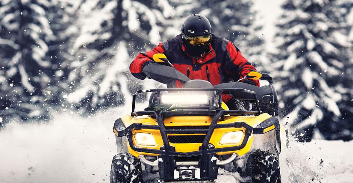 Rovaniemi: Quad Bike Ride and Ice Fishing - ATV Quad Bike in Lapland Forest: Safety Briefing, Then the Fun