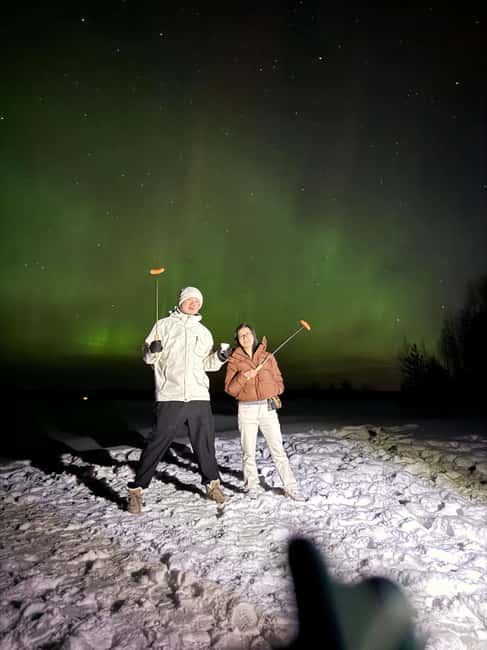Rovaniemi:Northern Lights Hunt in Lapland Wilderness - Campfire time: folklore, science, and a warm reset