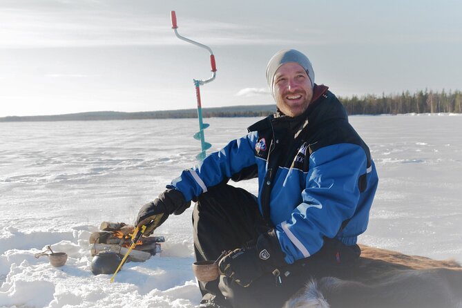 Snowmobiling and ice fishing in Apukka Resort, Rovaniemi - Apukka Resort Adventures: Where the Winter Day Starts