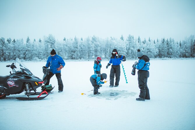 Snowmobiling and ice fishing in Apukka Resort, Rovaniemi - Pickup Upgrade, Group Size, and Getting Value for Your Time